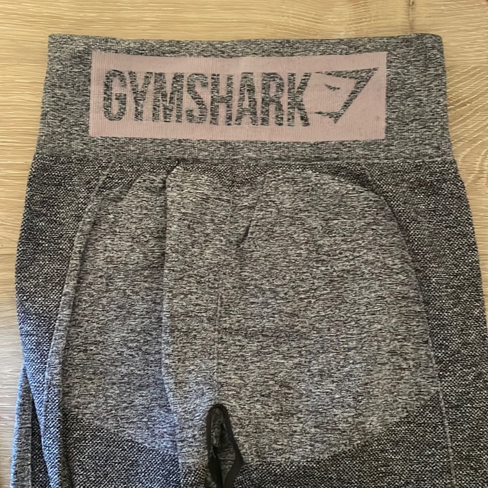 GYMSHARK Flex High Waisted Leggings - Grey/Pink